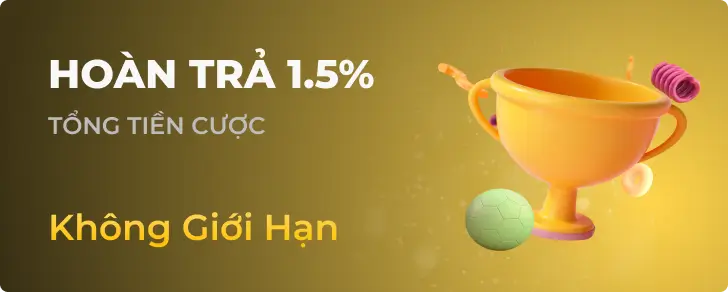 Ưu đãi Hoàn Trả 1.5% Mỗi Ngày tại bet88